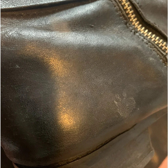 Michael Kors Black Gold Tall Leather Riding Boots Equestrian 10 - Picture 13 of 15